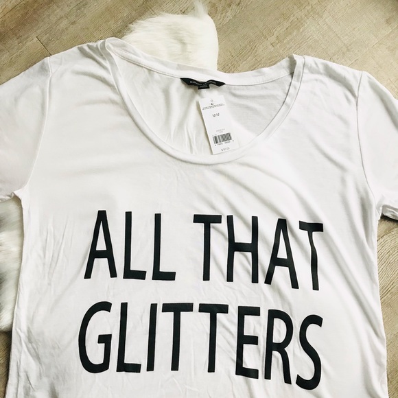 ๐NWT Banana Republic Sz M ALL THAT GLITTERS Tee - Picture 9 of 12